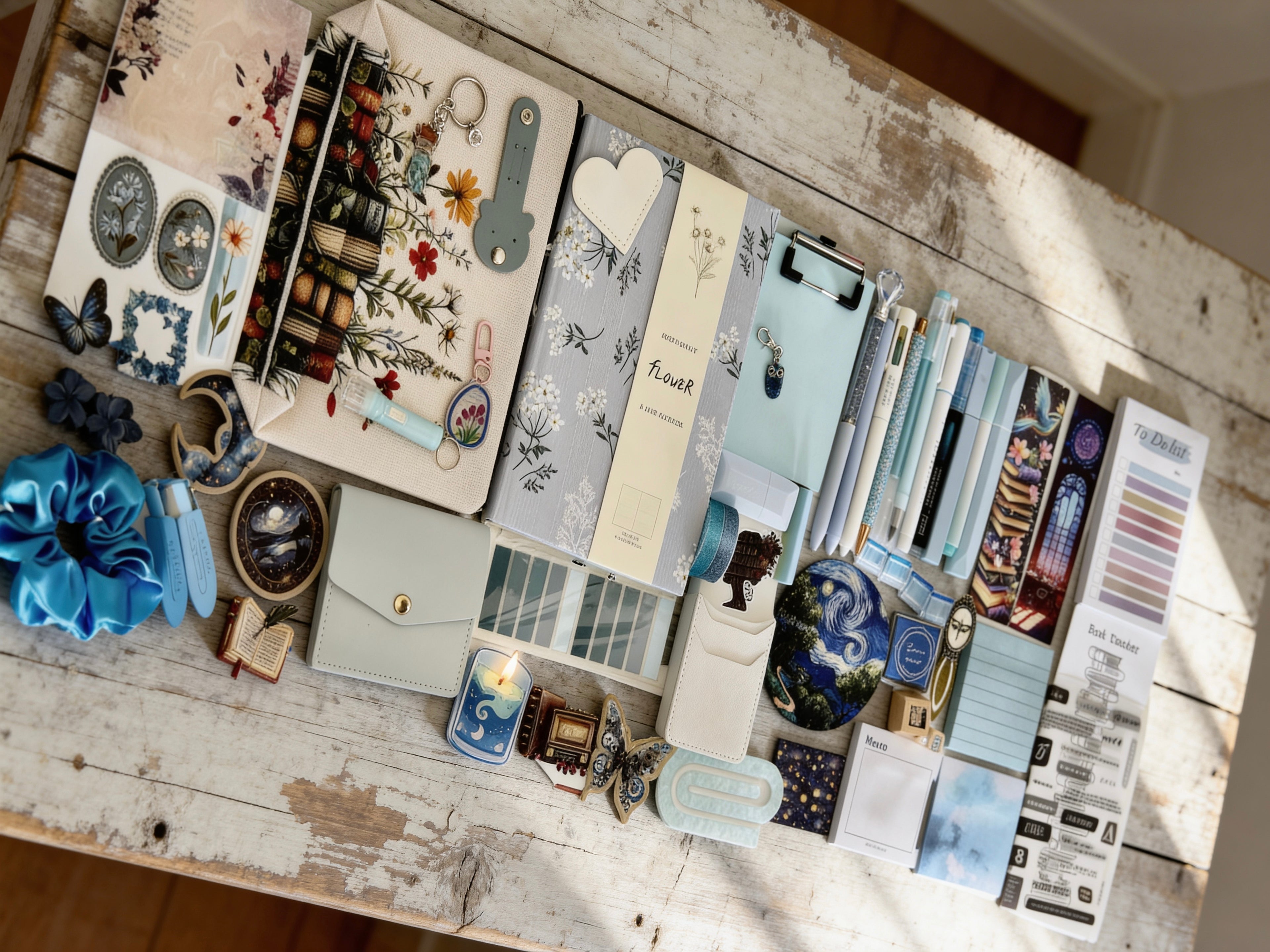 Mystery Box Deluxe Stationery 💙 Soft Blue Aesthetic Collection